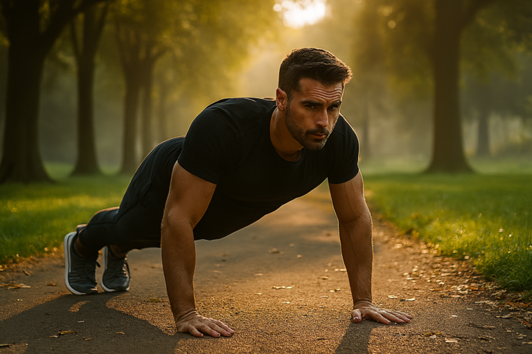 Morning workout for men