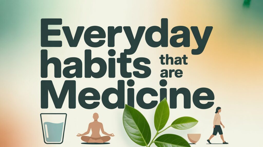 Everyday habits that are medicine