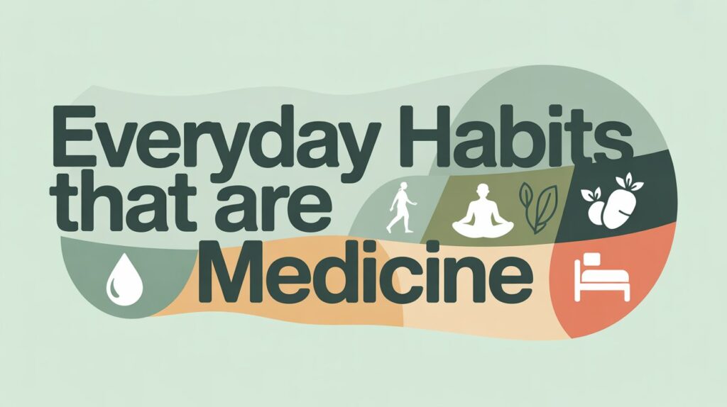 Everyday habits that are medicine